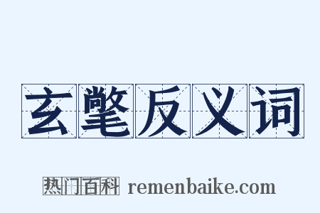 玄氅反义词是什么意思的图片